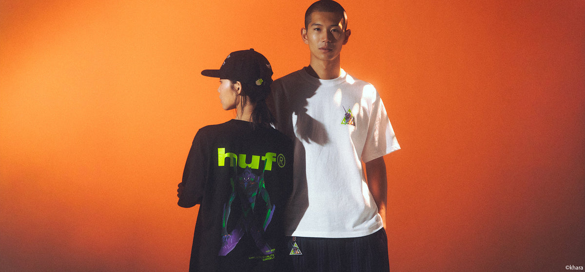 HUF × Neon Genesis Evangelion lookbook — official HUF Japan collection image