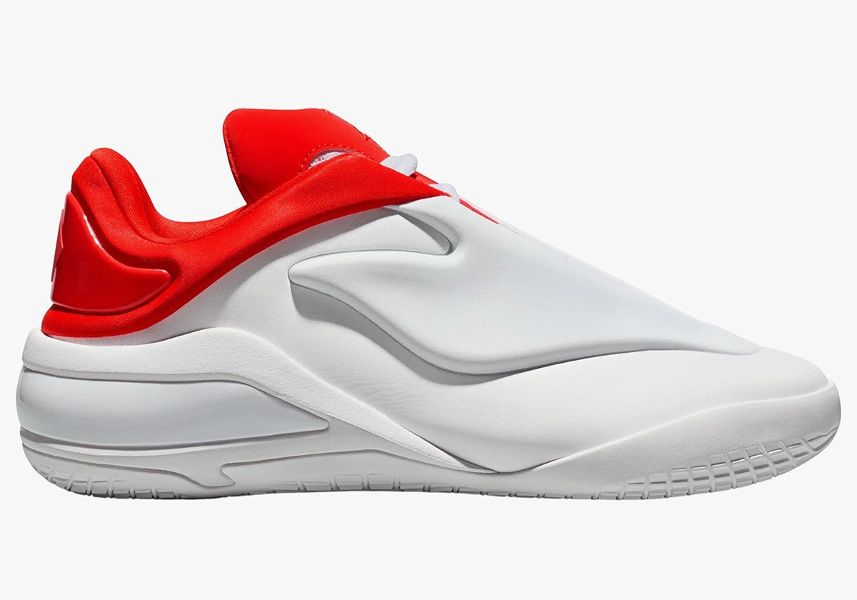 Converse SHAI 001 Lace Up White/Fever Dream with a red collar. Photo via Converse