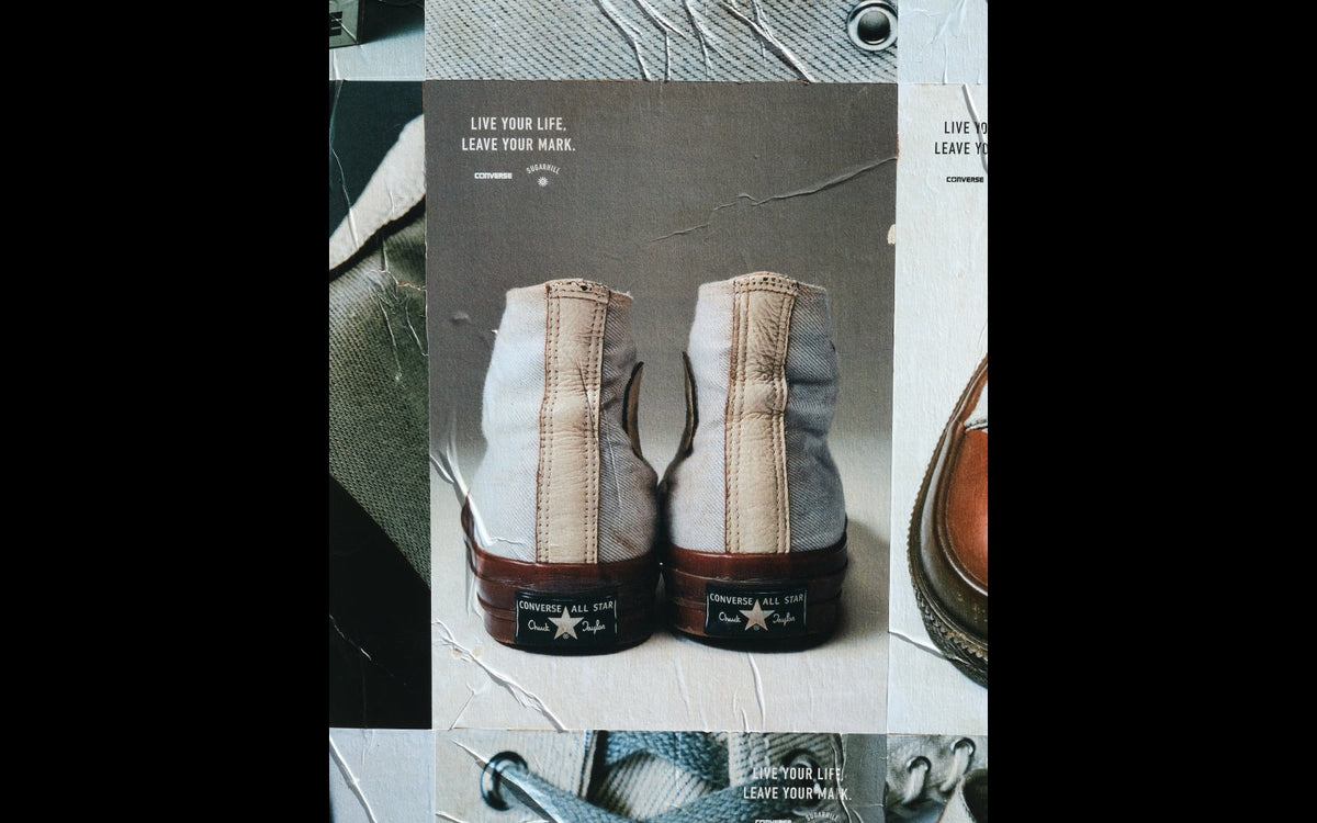 Converse × SUGARHILL ALL STAR LGCY HI campaign poster — official Converse Japan photography