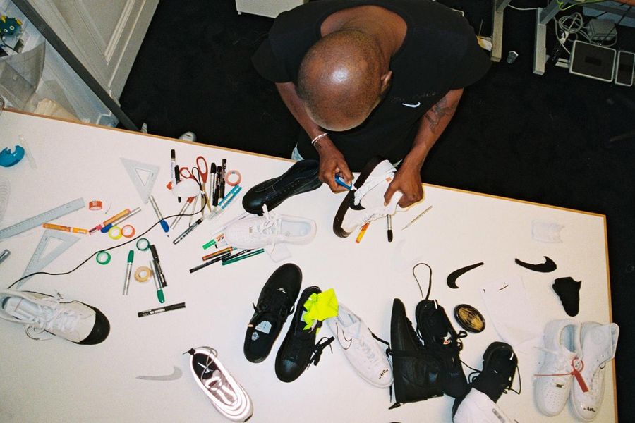 Portrait of Virgil Abloh used for Nike and the Virgil Abloh Foundation's "The Codes" exhibit announcement at The Shed in New York City. Official Nike image