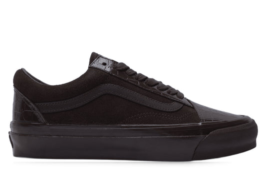Vans Old Skool LX Croc Leather shoe in the Brown colorway, men's footwear
