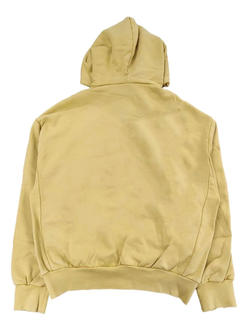 Sudadera con capucha pesada de forro polar Fear of God Essentials estilo vintage recortada en color ámbar