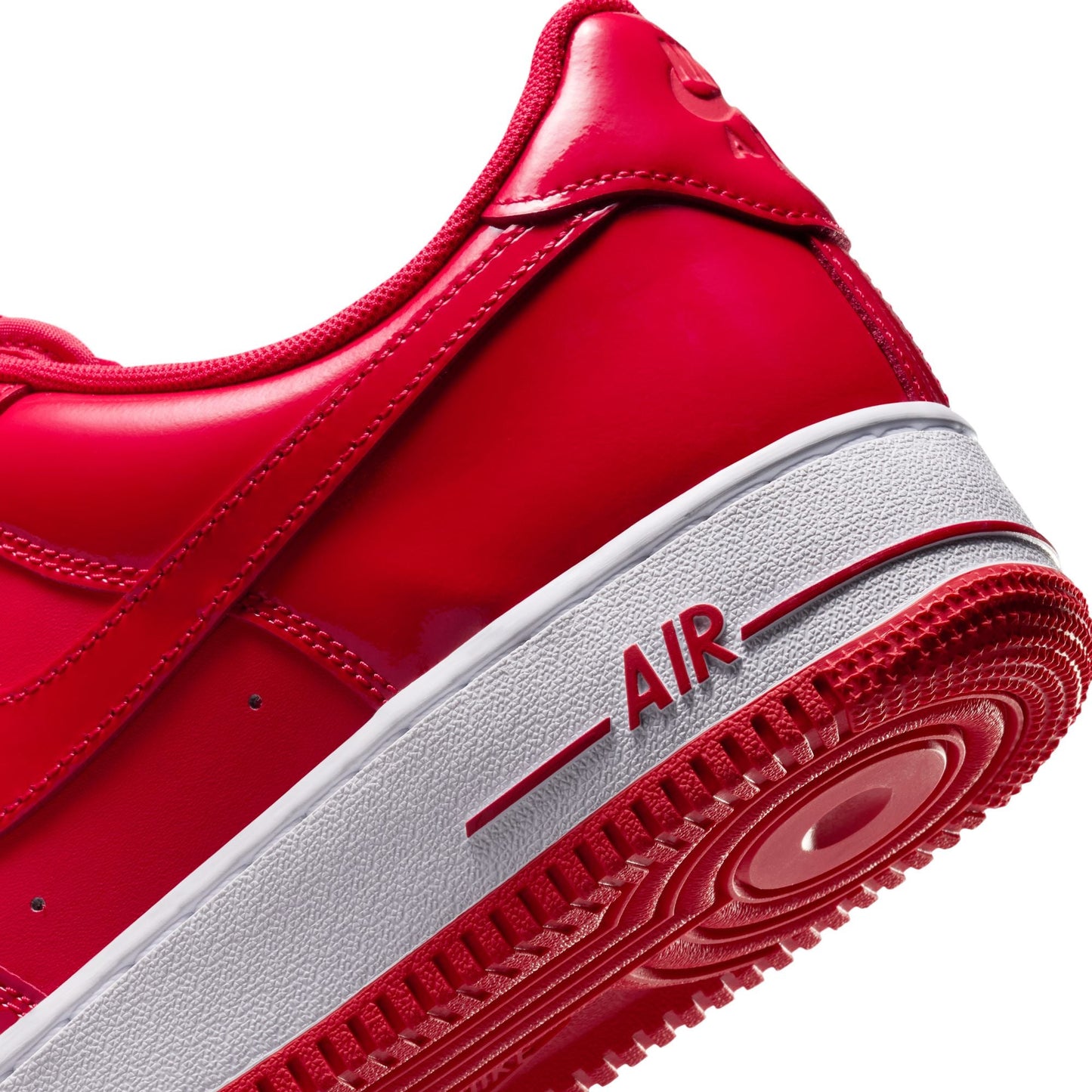 Nike Air Force 1 '07 LV8 in University Red, Light Crimson and White, men's sneaker, view 11