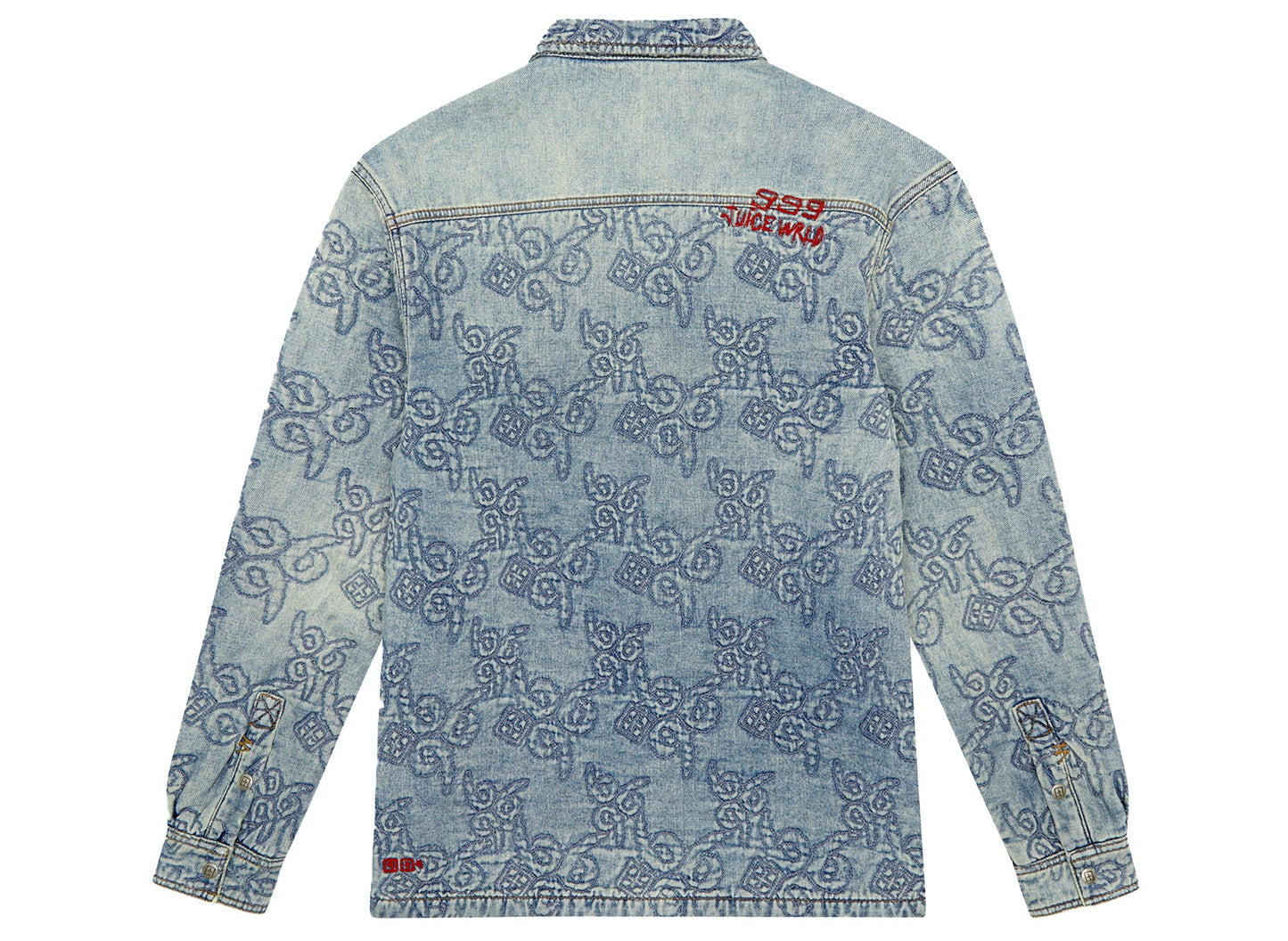 Ksubi x Juice WRLD 999 Gestepptes Langarmhemd mit Knopfleiste