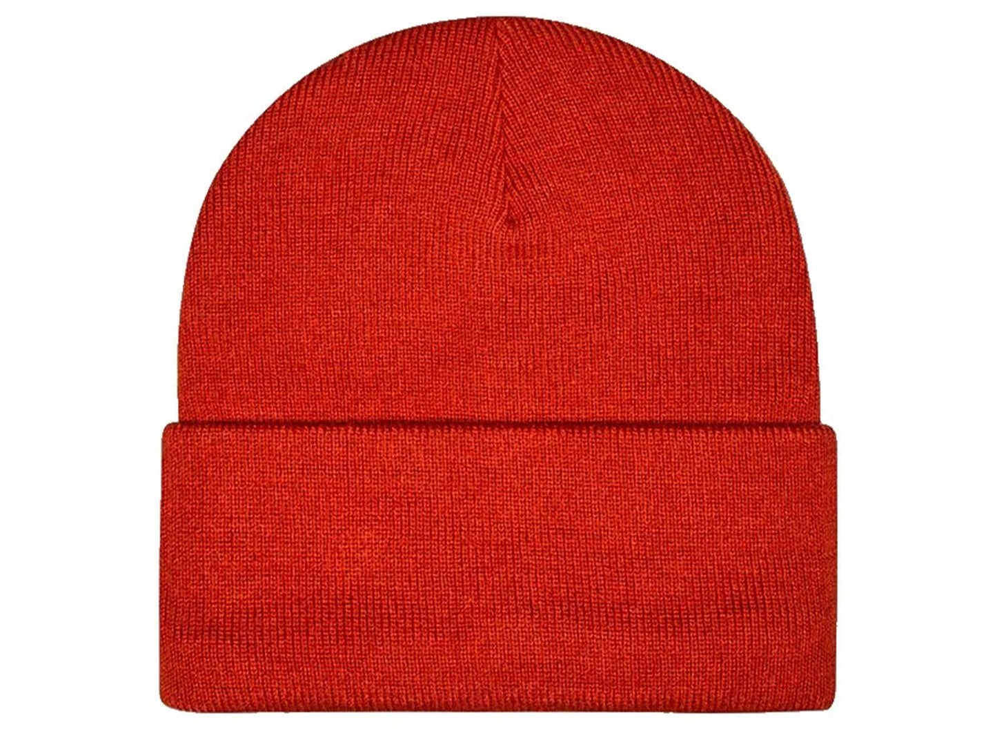 Oakley B1B Gradient Patch Beanie in Flame Red, men's red knit beanie, view 2