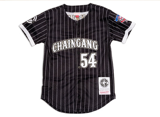 Mitchell & Ness WWE John Cena Final Seconds gestreiftes Mesh-Trikot in Schwarz