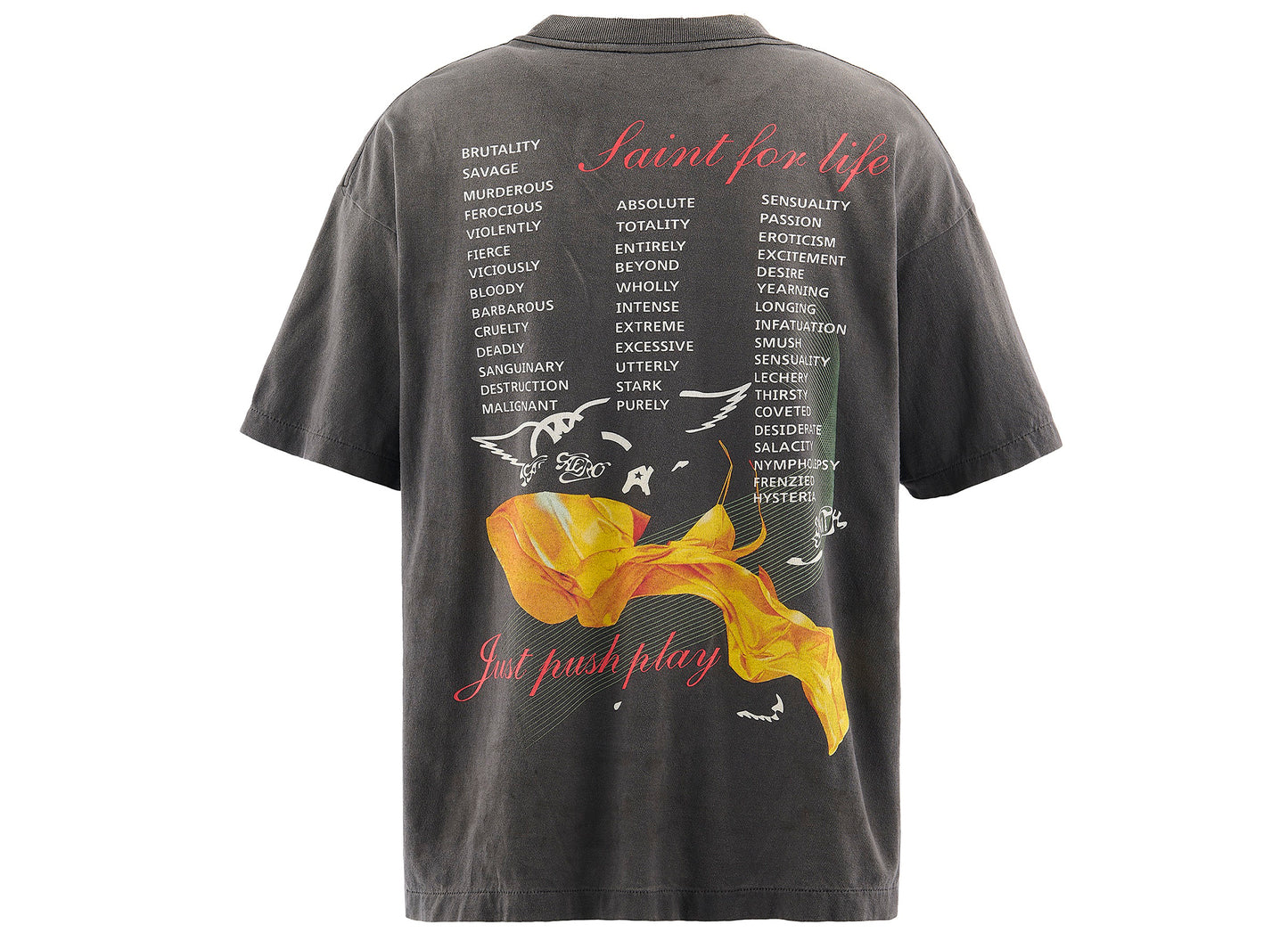Saint Michael 'Aerosmith' SS T-Shirt in Black