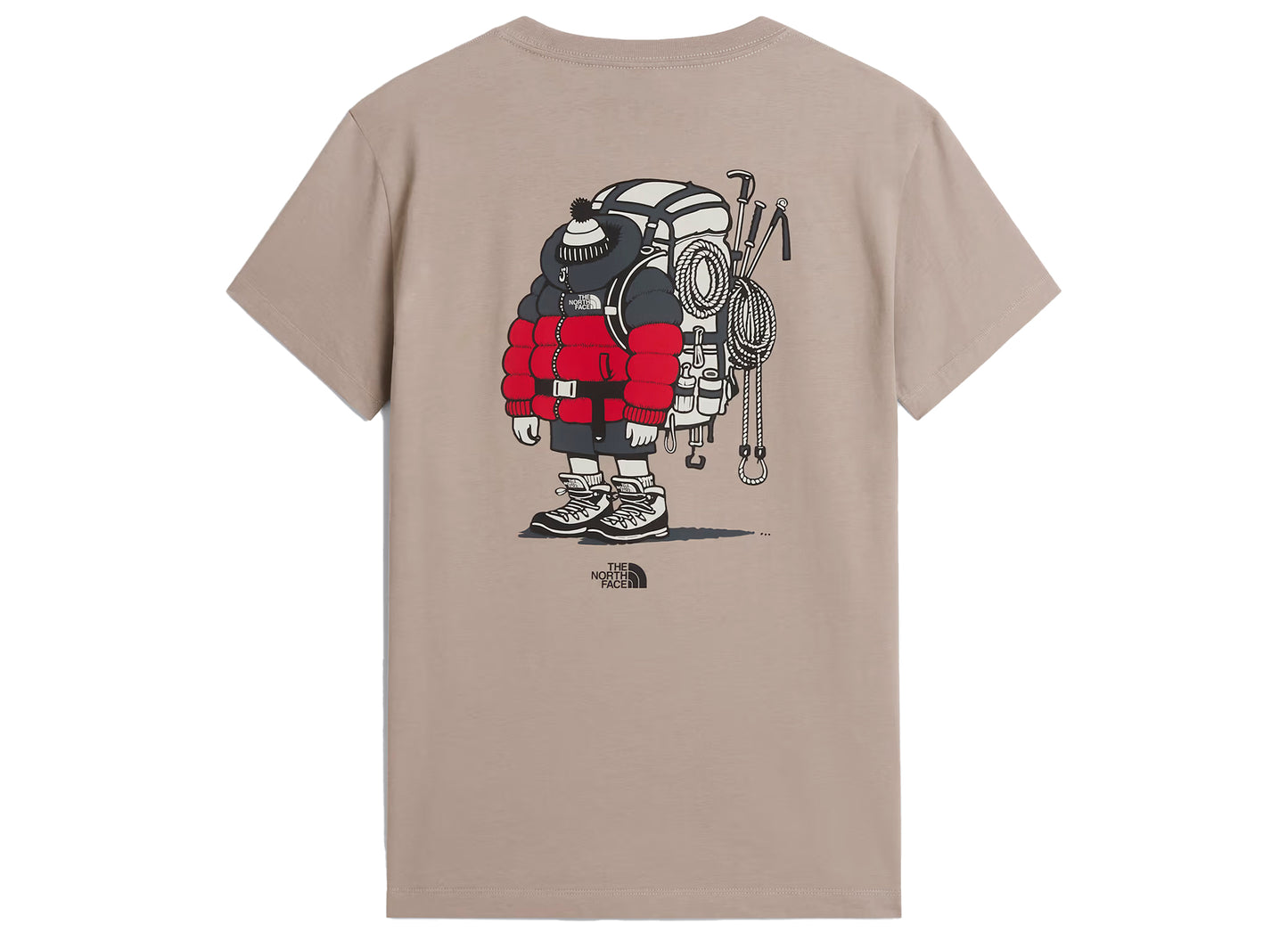 The North Face Gear Up Get Out Relaxed Tee - Graphic in Stone Slab, grey men's t-shirt, view 2