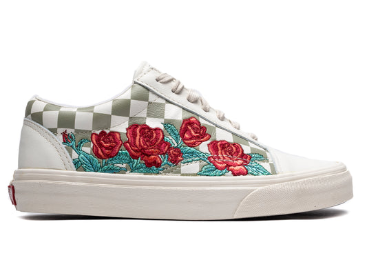 Vans Unisex Embroidered Rose Classic Slip On