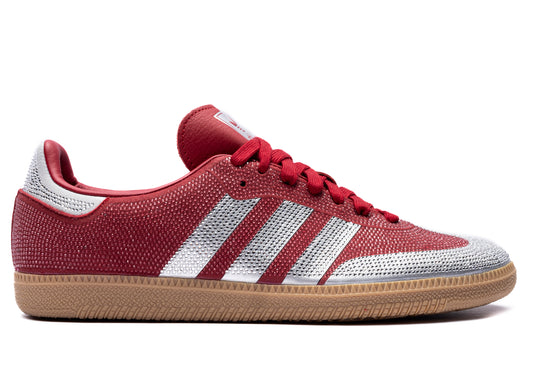 Women's Adidas Samba OG in Team Victory Red / Silver Metallic