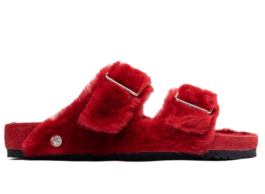 Birkenstock Arizona 1774 en rojo de piel de cordero