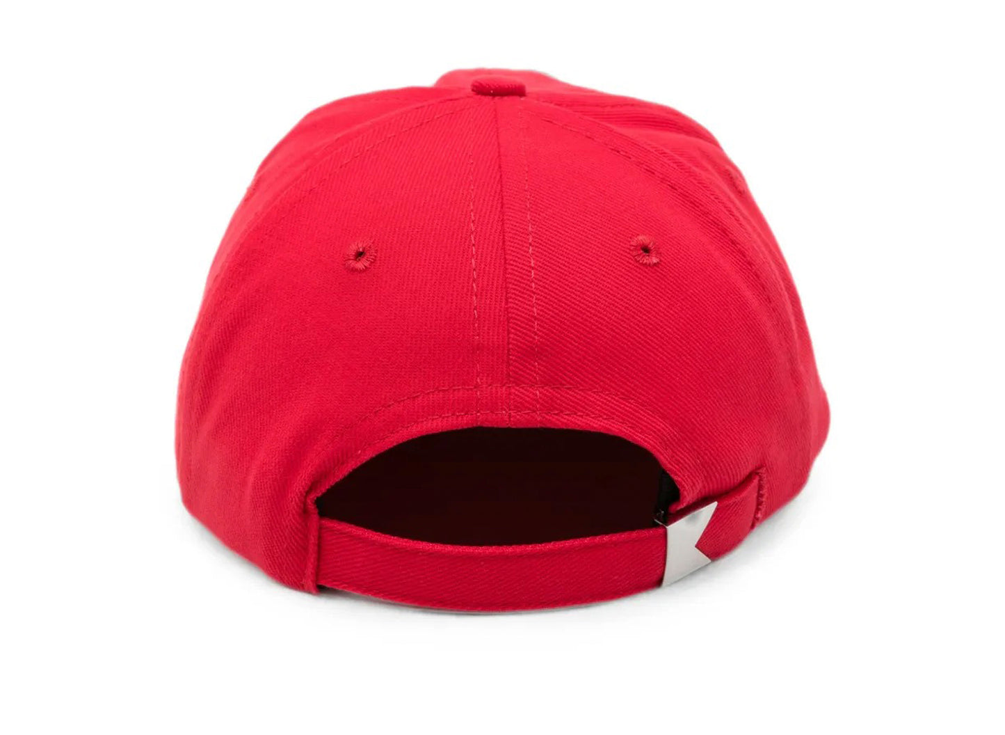 Rhude Moonlight Dual Stripe Curved Brim Hat in Red / White
