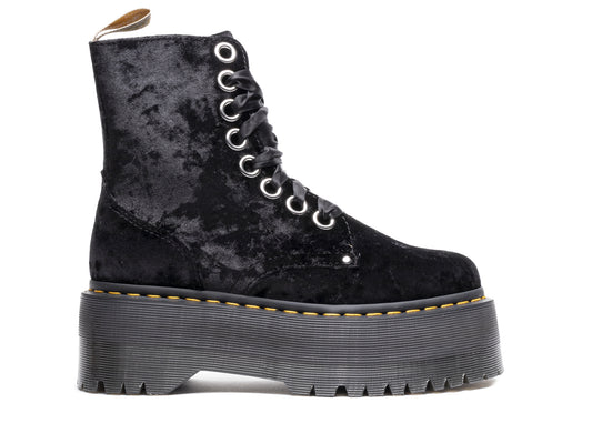 Plataformas Dr. Martens Veganas para Mujer Botas Max Terciopelo Aplastado
