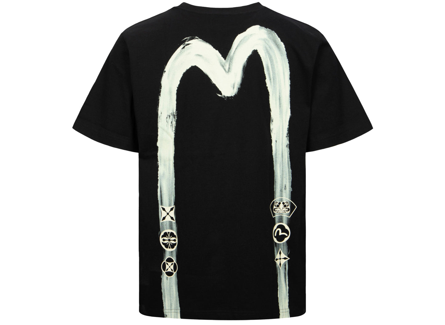 Camiseta Evisu de Corte Regular con Estampado Daicock de Caligrafía