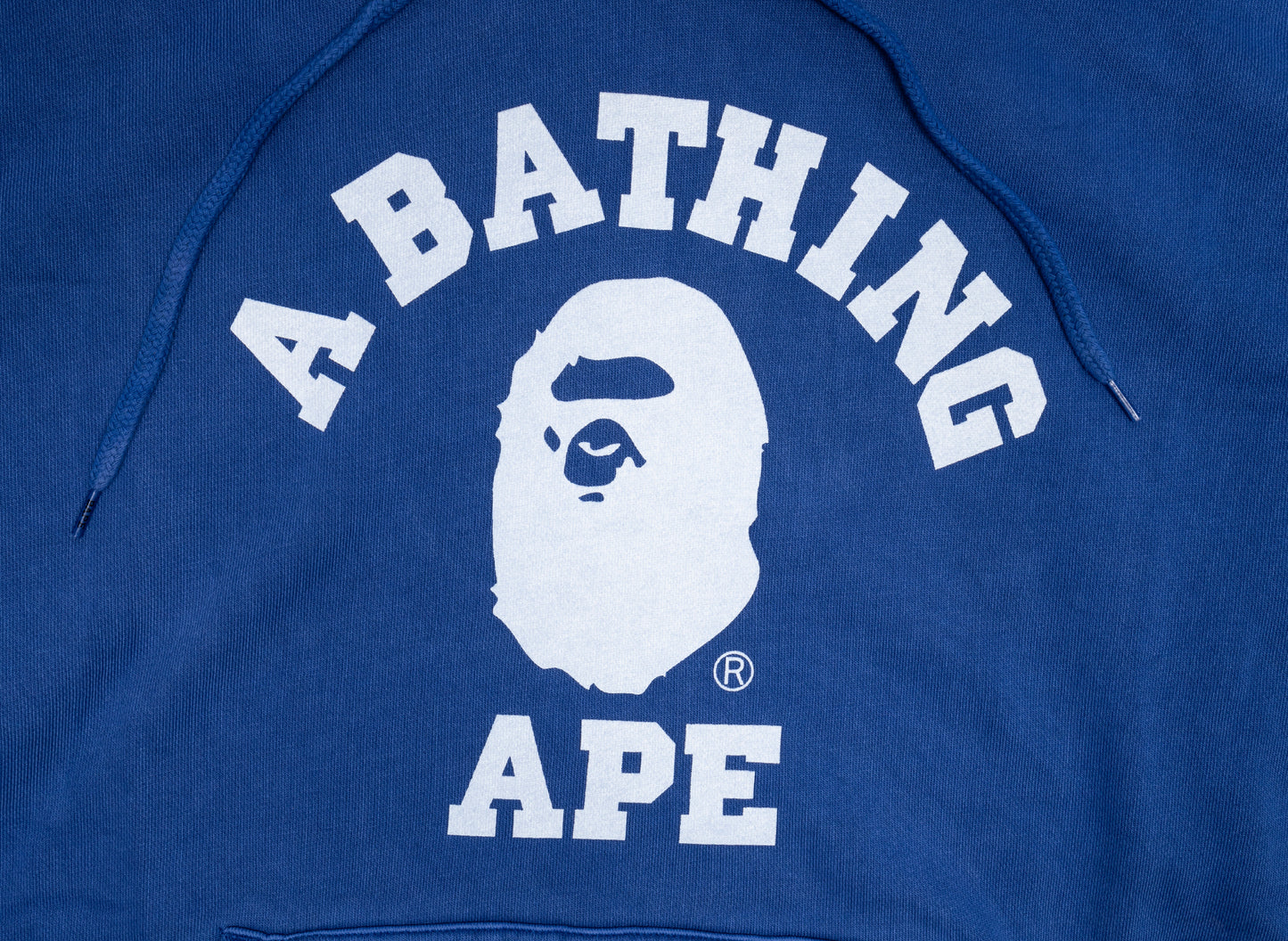 A Bathing Ape College Overdye Pullover Hoodie in Blau