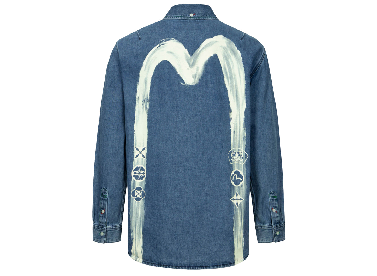 Evisu Kalligrafie Daicock Relaxed Fit Jeanshemd