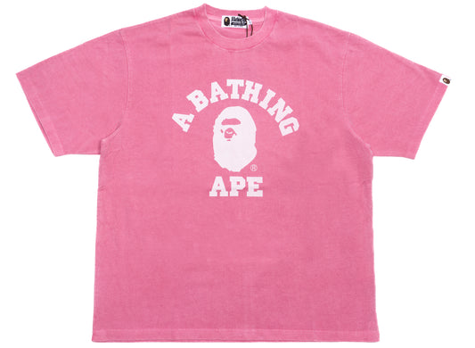 A Bathing Ape College Overdye T-Shirt in Pink