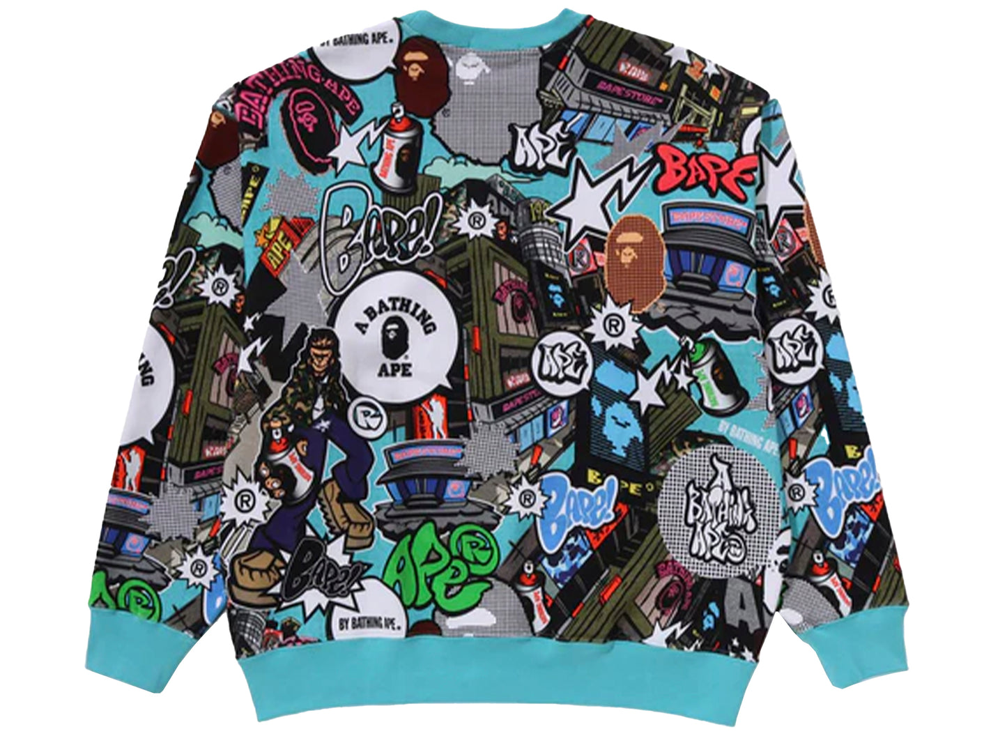 A Bathing Ape Comic Art Rundhalsshirt