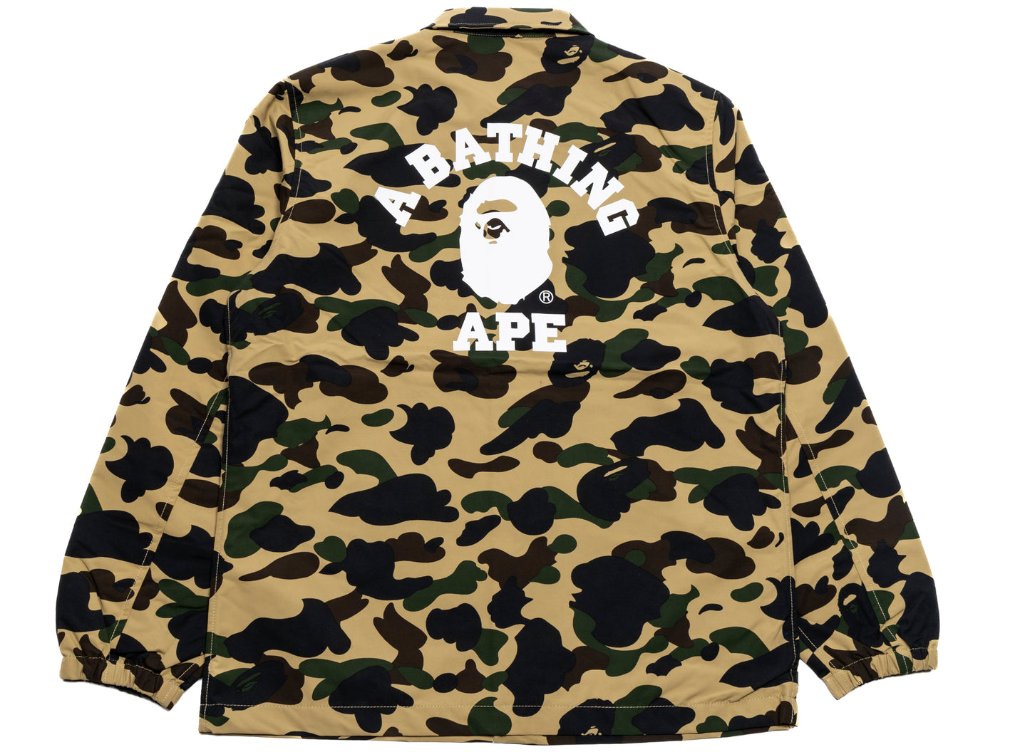 A Bathing Ape 1st Camo Nylon Tussah Coach Jacket in Gelb