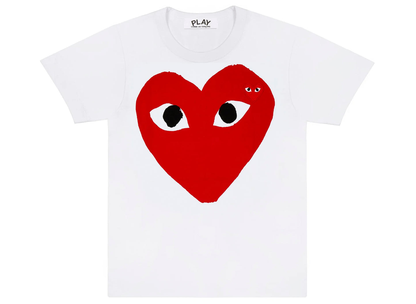 Camiseta con doble corazón Comme des Garçons Play v1