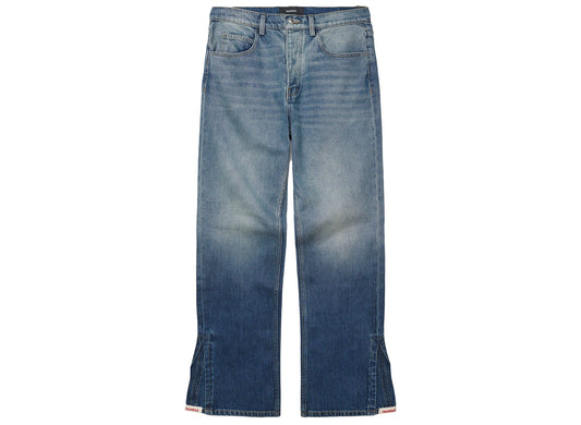 Nahmias High Tide Split Seam Straight Leg Jean in Medium Indigo Wash, men's jeans