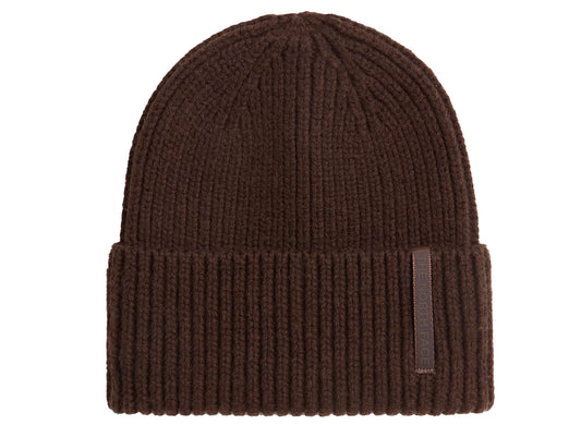 The North Face Wool Blend Beanie in Dark Chestnut, unisex knit beanie