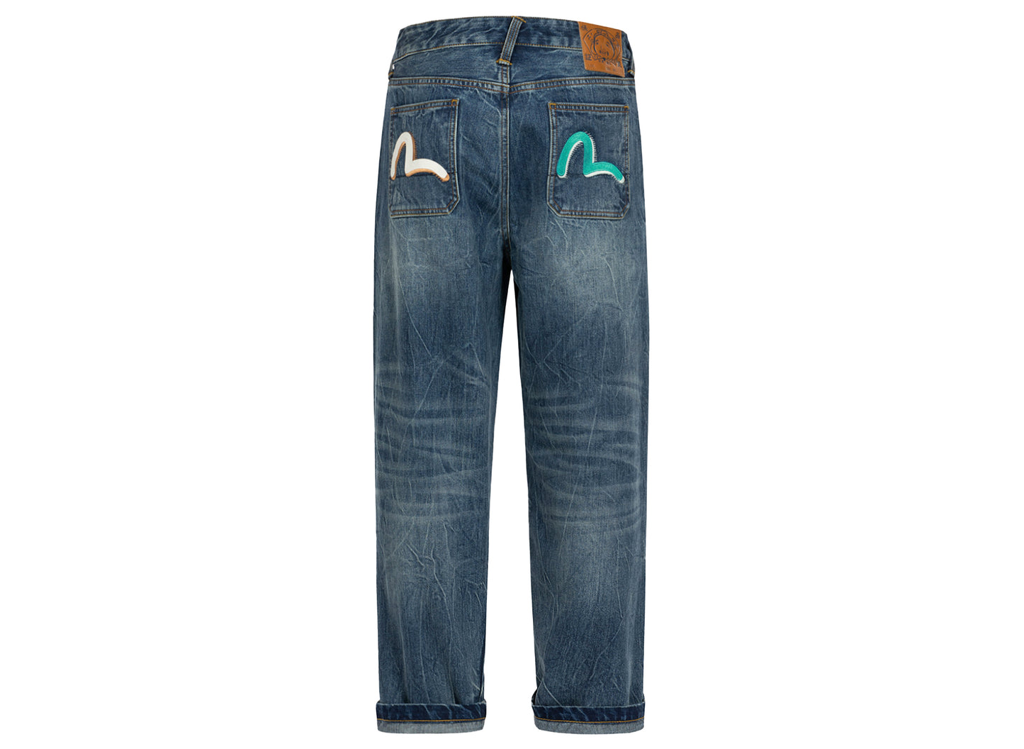 Evisu Seagull Jeans mit Print und Stickerei im Relaxed Fit