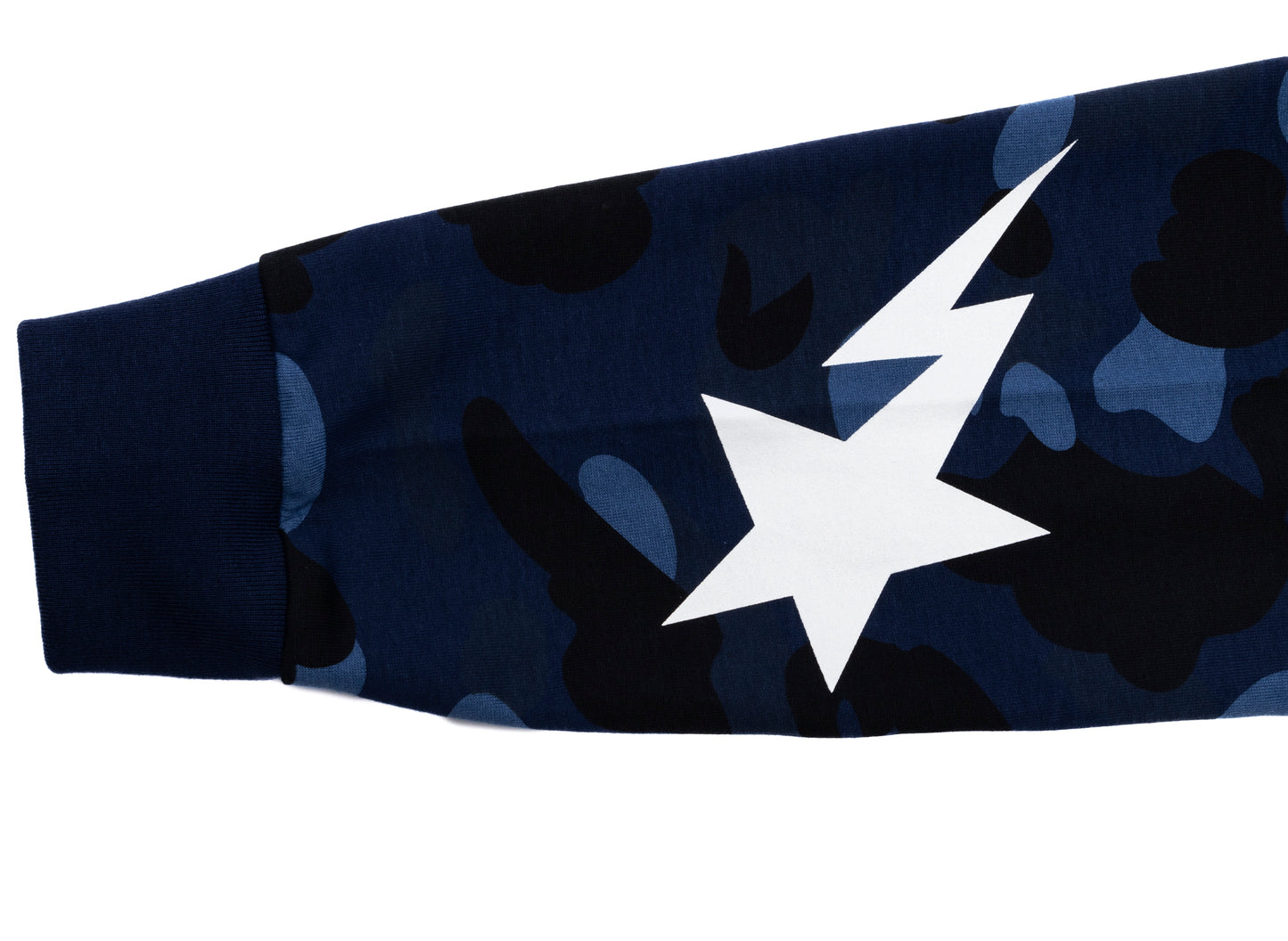A Bathing Ape Color Camo L/S Tee in Navy