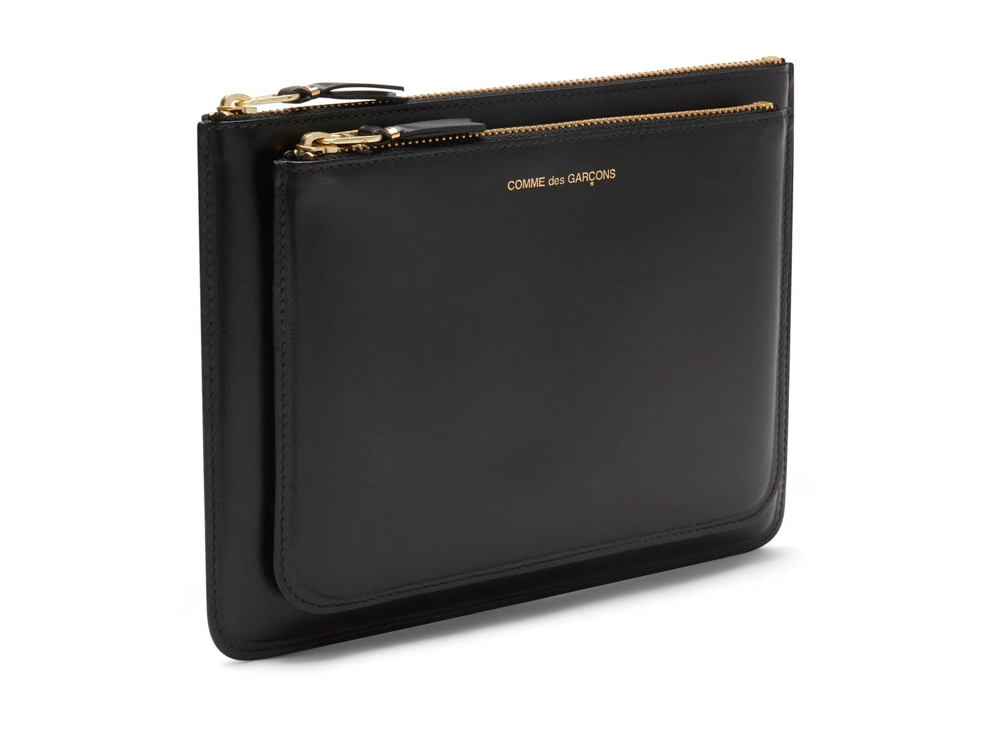 Comme des Garçon Outside Pocket Zip Pouch in Black