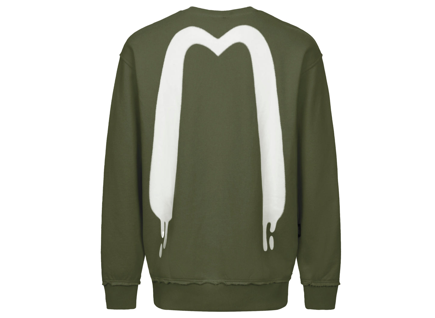 Evisu Graffiti Daicock & Kamon Print Relaxed Fit Rundhals-Sweatshirt in Grün