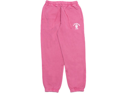 A Bathing Ape College One Point Overdye Hose in Pink