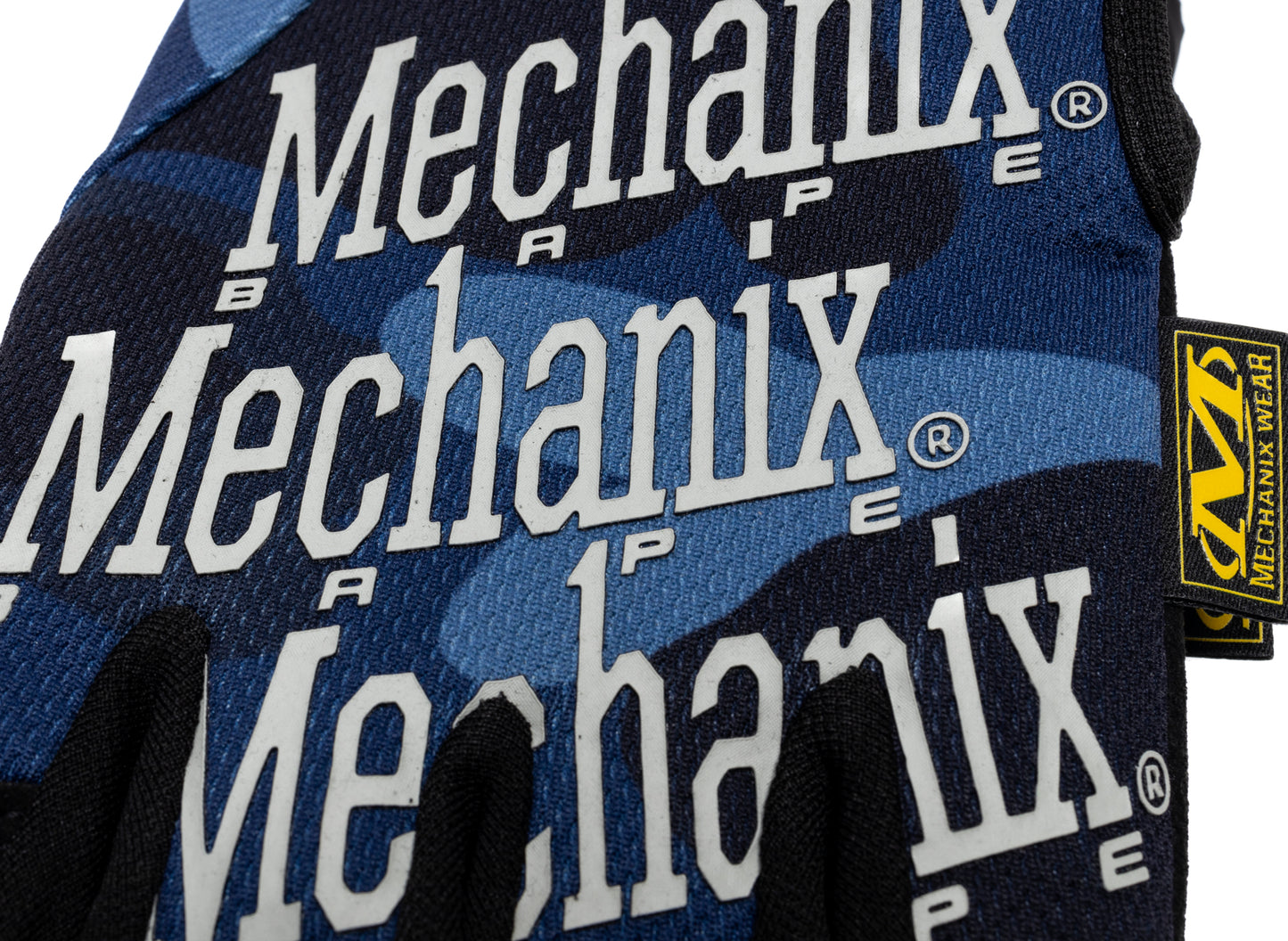 A Bathing Ape Color Camo Mechanix Wear Gloves in Navy
