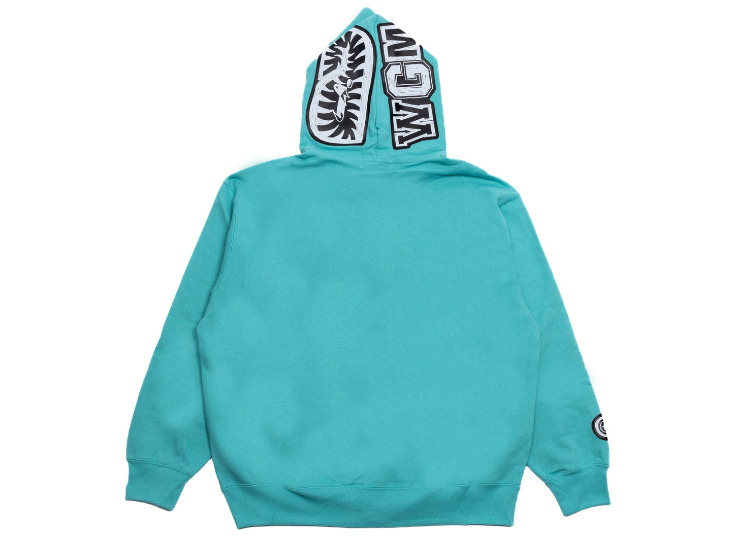 Sudadera con capucha y cremallera completa A Bathing Ape Hand Drawn Face Relaxed Fit Shark en color saxofón