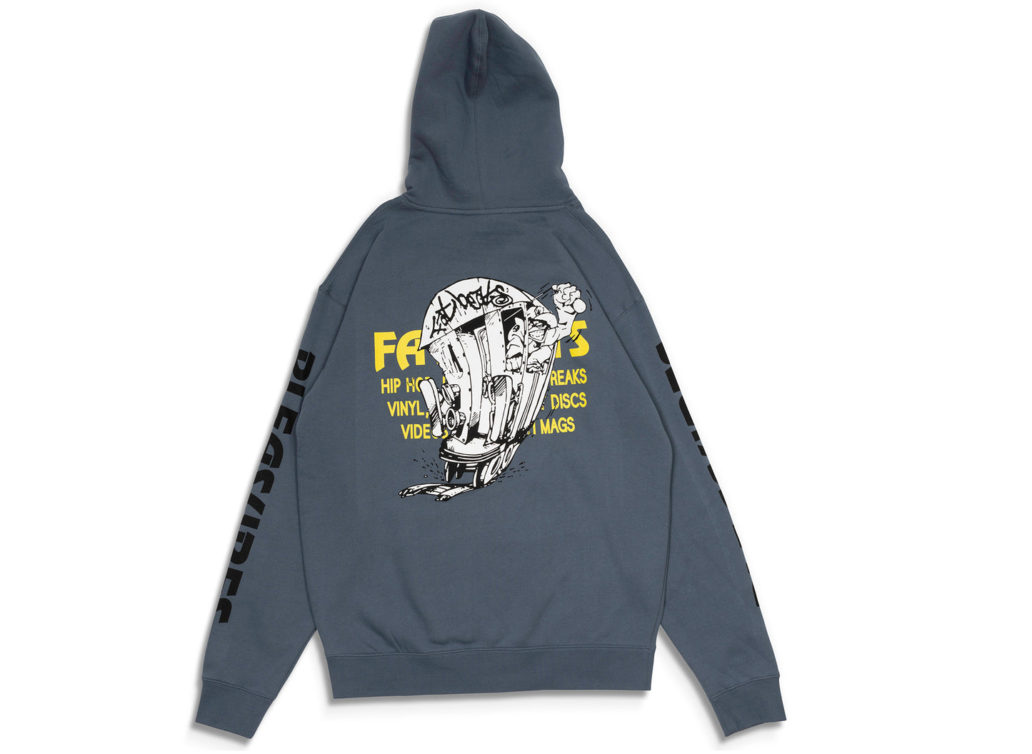 Pleasures x Fat Beats Sections Hoodie in Storm Blue