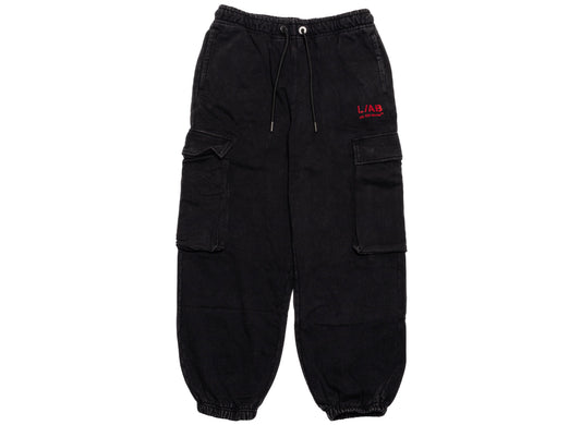 L/AB c/o Off-White™ Off Active Washed Cargo Jogger in Black