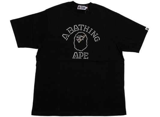 A Bathing Ape Rhinestone College Relaxed Fit T-Shirt
