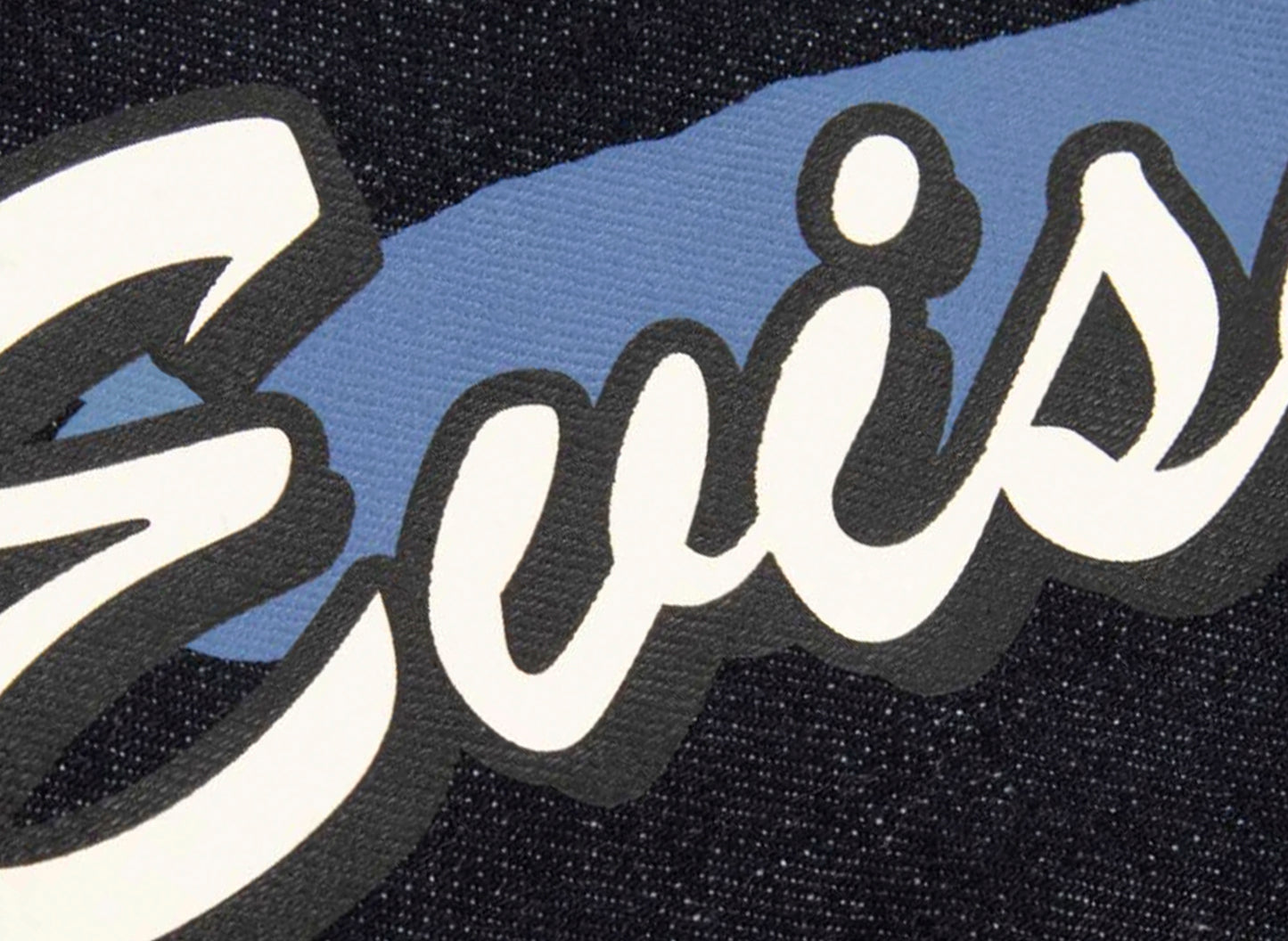 Evisu Double Daicock Print Karottenförmige Selvedge-Denim-Jeans