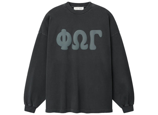Fear of God Essentials Merch Long Sleeve Tee in Washed Iron Grey, men's t-shirt