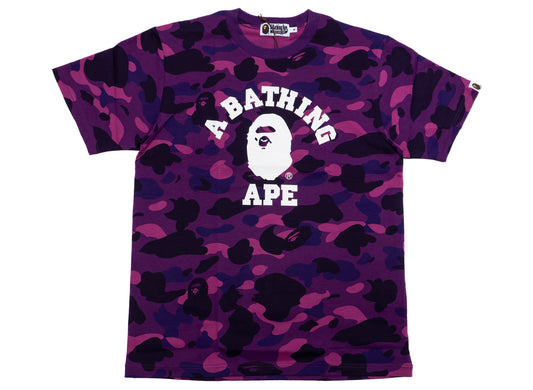 A Bathing Ape Color Camo College T-Shirt in Lila
