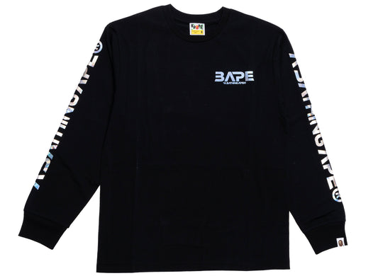 A Bathing Ape Moon Photo Langarm-T-Shirt in Schwarz