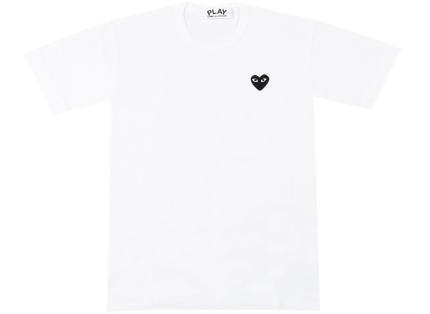 Comme des Garçons Play T-Shirt mit schwarzem Herz in Weiß