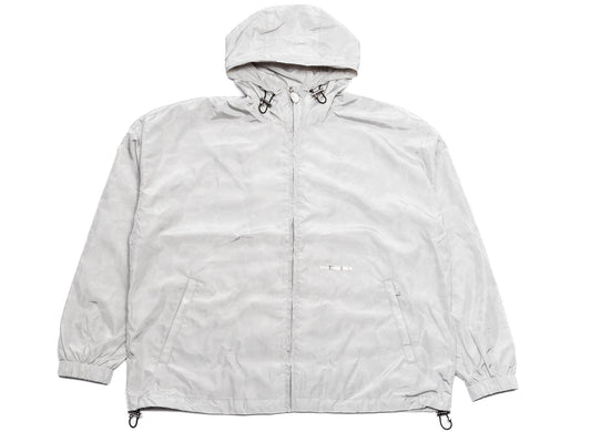 Chaqueta con capucha de nylon de color liso A Bathing Ape en gris
