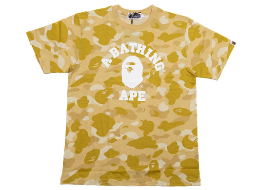 A Bathing Ape Color Camo College T-Shirt in Gelb