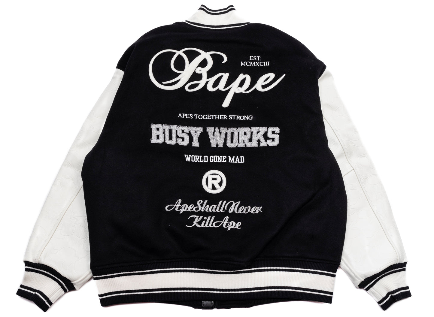 Chaqueta Varsity Bape de A Bathing Ape en Negro