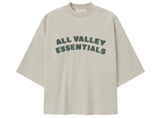Fear of God Essentials Merch Tee in Vanilla Heather, men's t-shirt