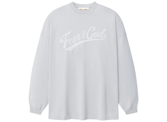 Fear of God Essentials Merch Long Sleeve Tee in Overcast, men's t-shirt
