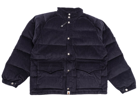 Chaqueta de plumas clásica de pana A Bathing Ape en negro