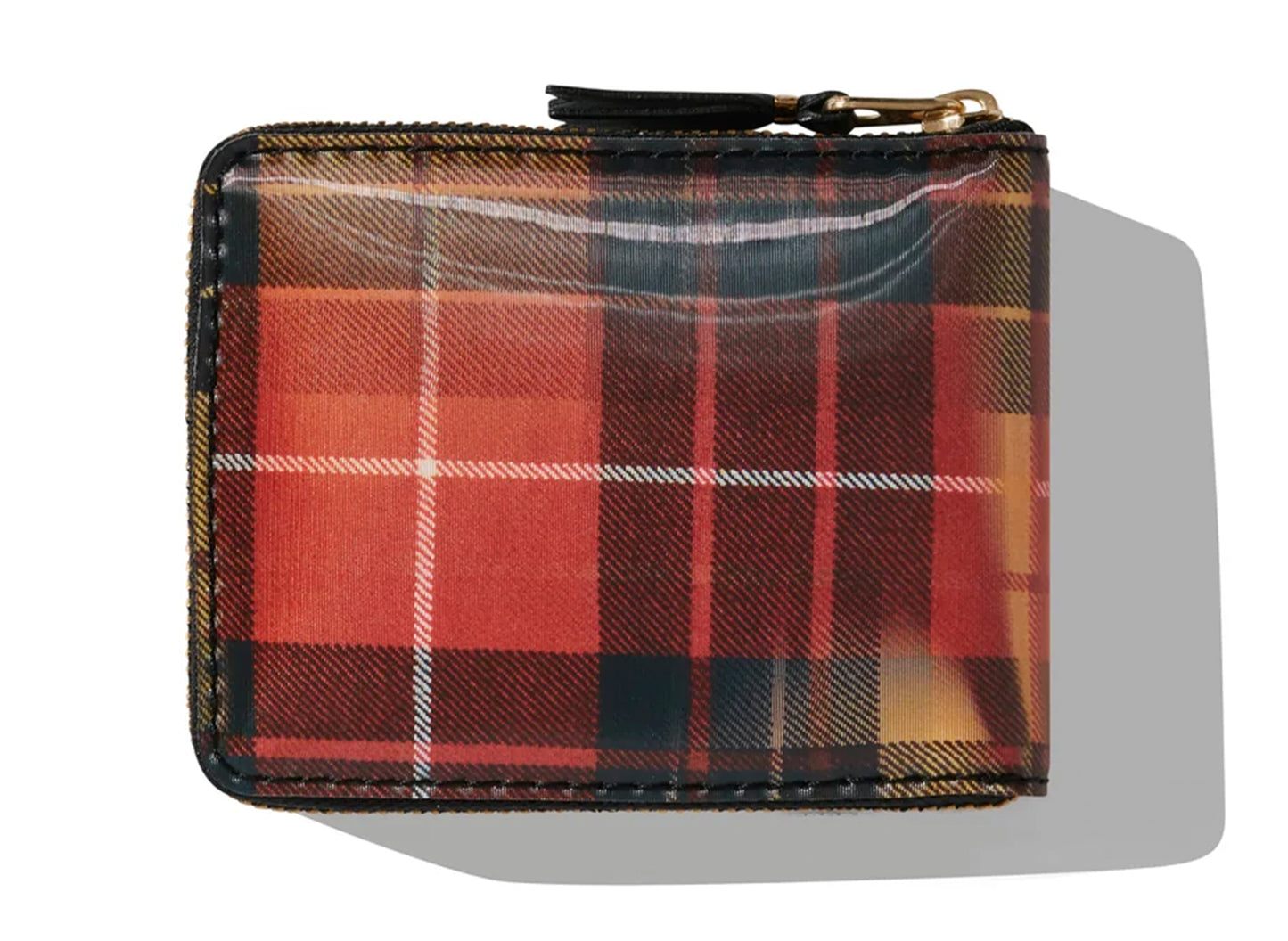 Cartera Lenticular Tartán SA7100 de Comme des Garçons 'Rojo/Amarillo'
