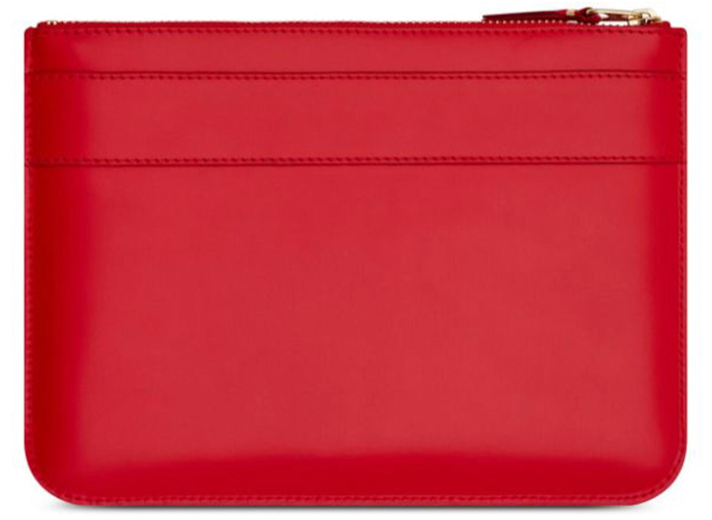 Comme des Garçon Wallet Big Bow Medium Zip Pouch in Red