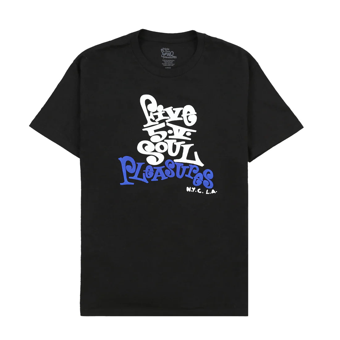 Camiseta Triple 5 Soul x Pleasures Five 5 en negro